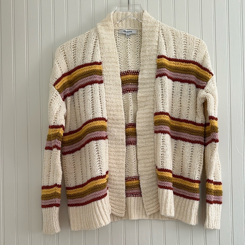 Madewell Striped Diaz Open Cardigan